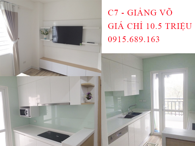 Cho thuê căn hộ C7 - Giảng Võ đối diện khách sạn Hà Nội 60m2, 2PN giá 10.5triệu/tháng 449853