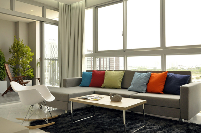 Cho thuê căn hộ tòa nhà 28 tầng Hancorp Plaza, 98m2, 2PN, full đồ, giá 12 tr/th
 663011