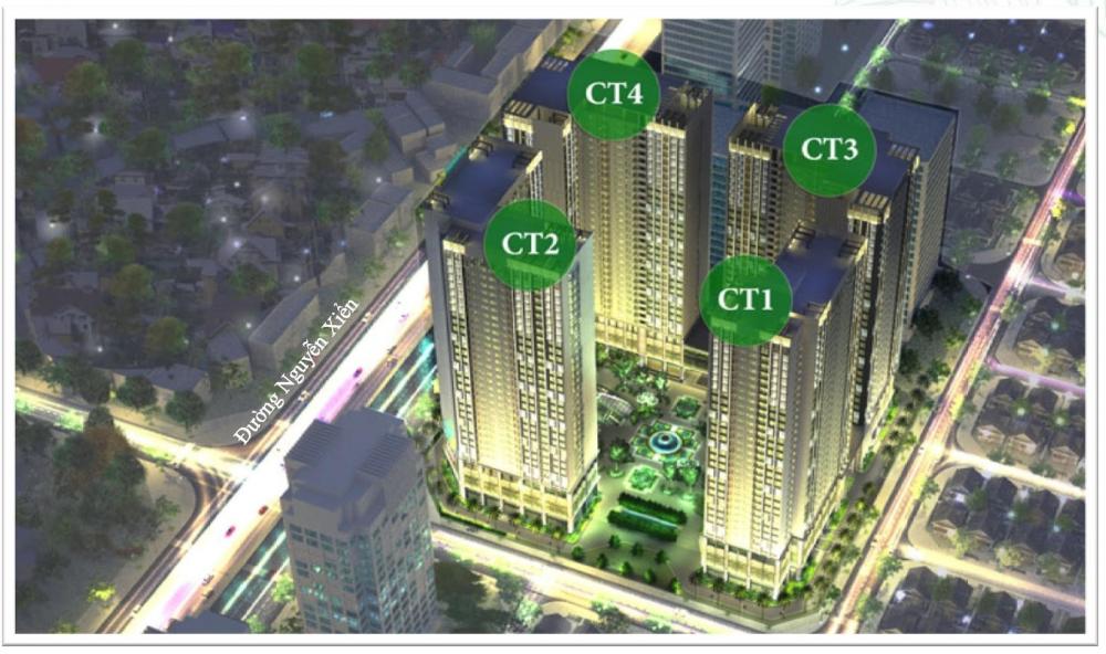 Cho thuê căn hộ tầng 10 tòa CT2 chung cư Ecogreen Nguyễn Xiển, 0918796921 804827