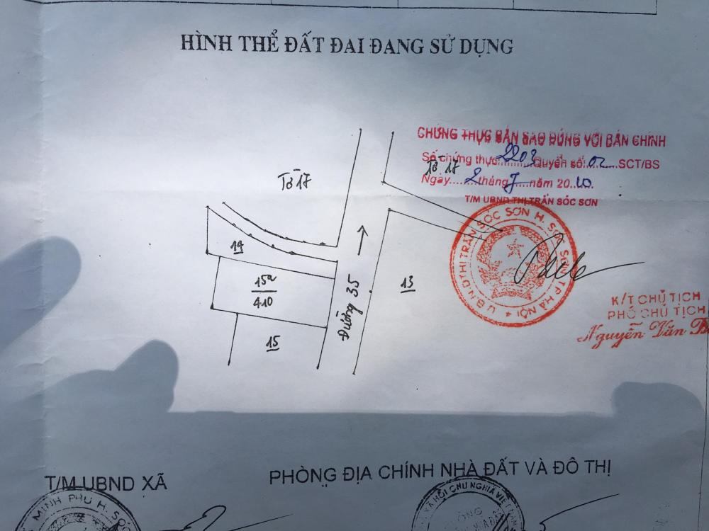 Bán đất Minh Phú - Sóc Sơn - Hà Nội
 825456