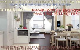 (Chung cư Sunshine RiverSide Phú Thượng) cho thuê căn 3 ngủ Full Nội thất diện tích 100 mét giá thuê Thương lượng. 